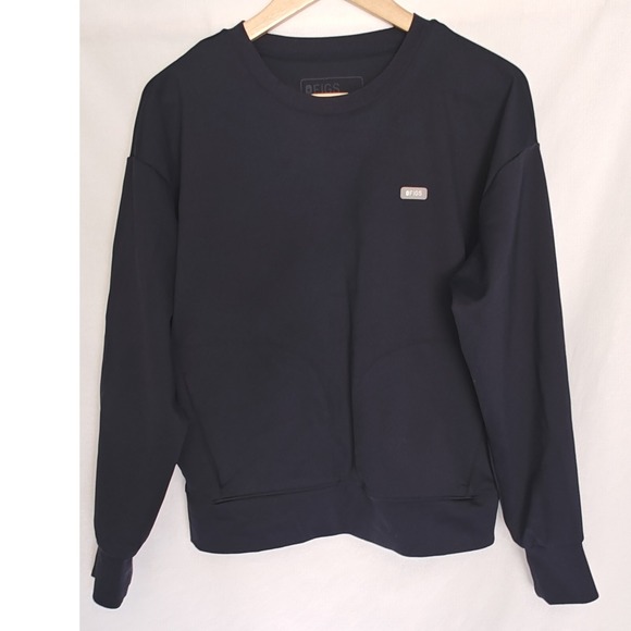 Figs Other - FIGS Cornelia Crew Neck Scrub Top Medium Navy Blue FIONx Long Sleeve